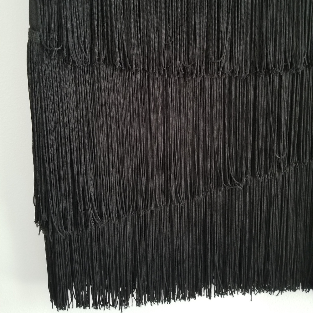Jules & Leopold Black Fringe NYE Skirt - Picture 1 of 3